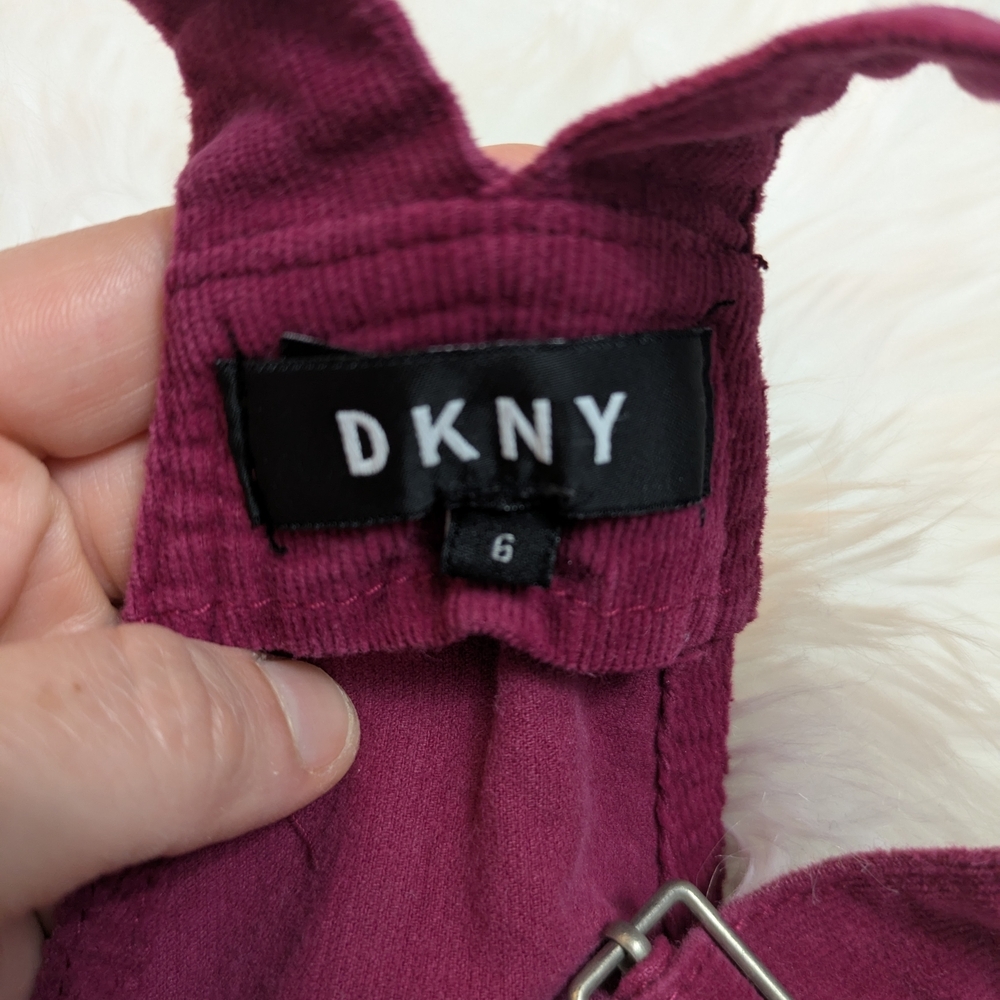 DKNY Girls Red Corduroy Skirt Overalls Casual Style EUC Size 6 - Picture 9 of 9